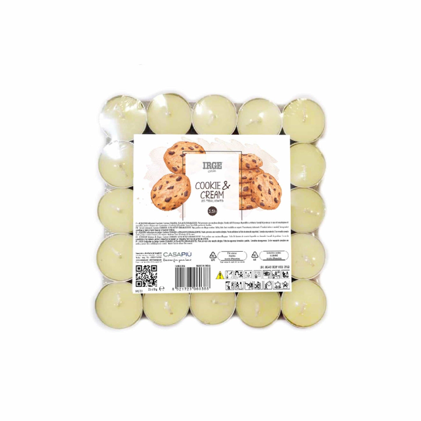 Tealights Profumata 25 Candeline Biscotto E Crema