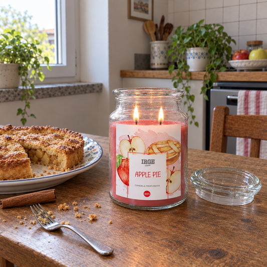 In cucina, con la torta di mele