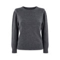 Maglia con maniche a sbuffo grigio antracite su sfondo bianco