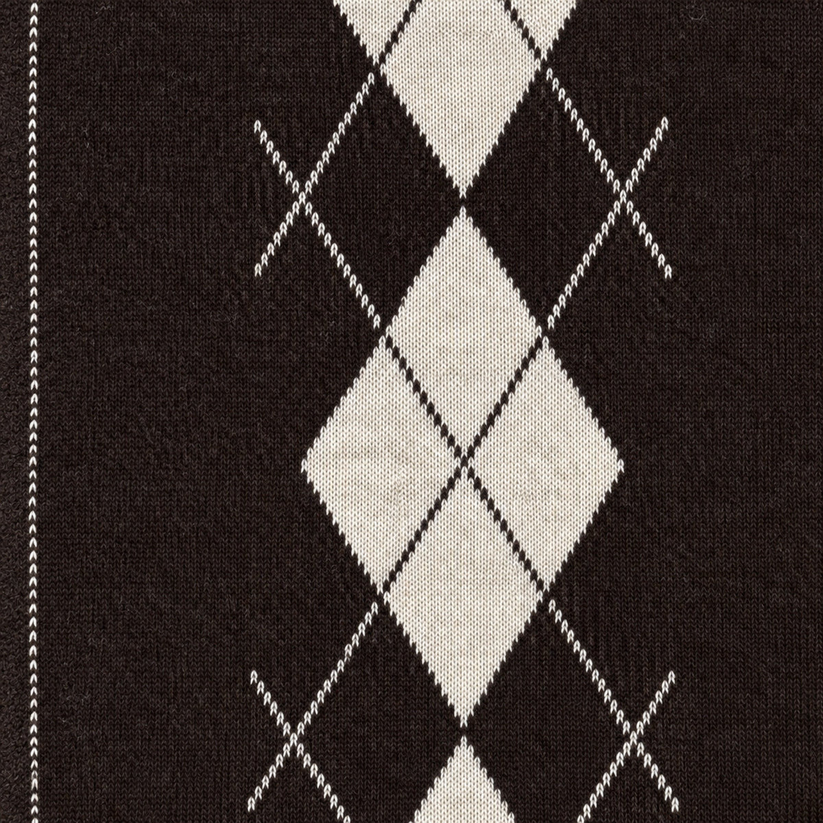 Dettaglio del rombo jacquard della sciarpa