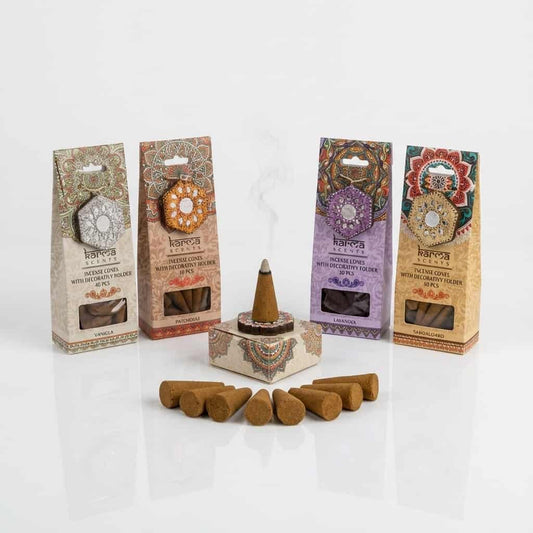 40 Coni d’Incenso con Brucia Essenze Decorativo