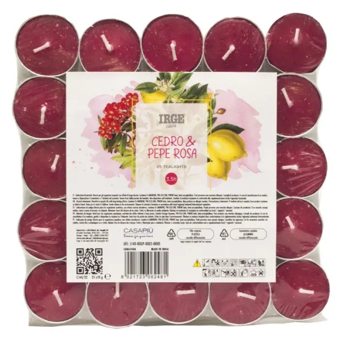 Candeline Tealight Profumate 25 Pezzi